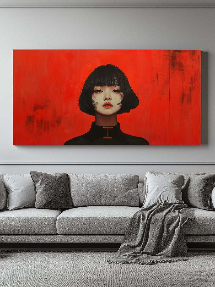Crimson Contemplation - Wrapped Canvas Landscape Print product image (3)