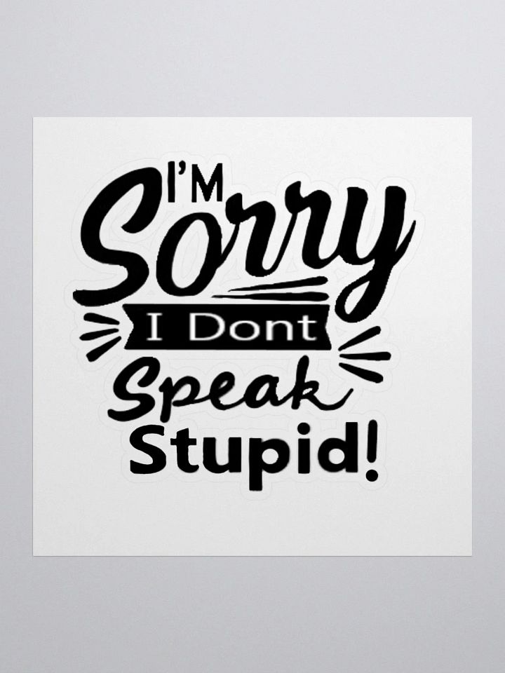sorry dont speak stupid sticker product image (1)