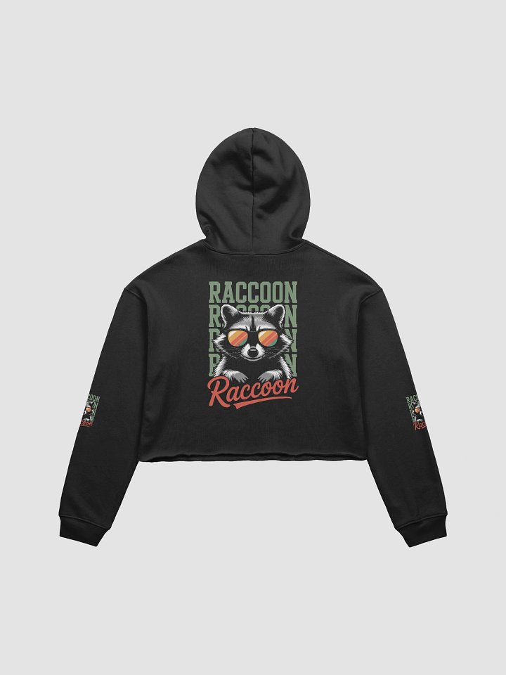 Cool Raccoon Sunglasses Crop Hoodie product image (9)