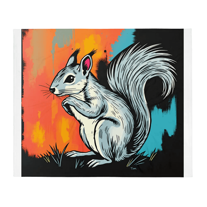 Vibrant Squirrel Standout Throw Blanket product image (1)