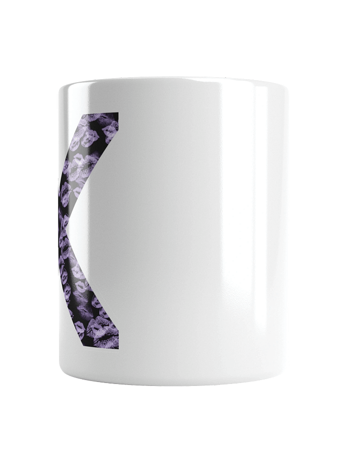 Black X Lilac Lipstick Kisses | Glossy White Mug product image (2)