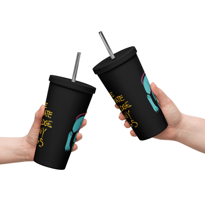 Demon Cat Insulated Tumbler with a Straw - Multicolor product image (8)