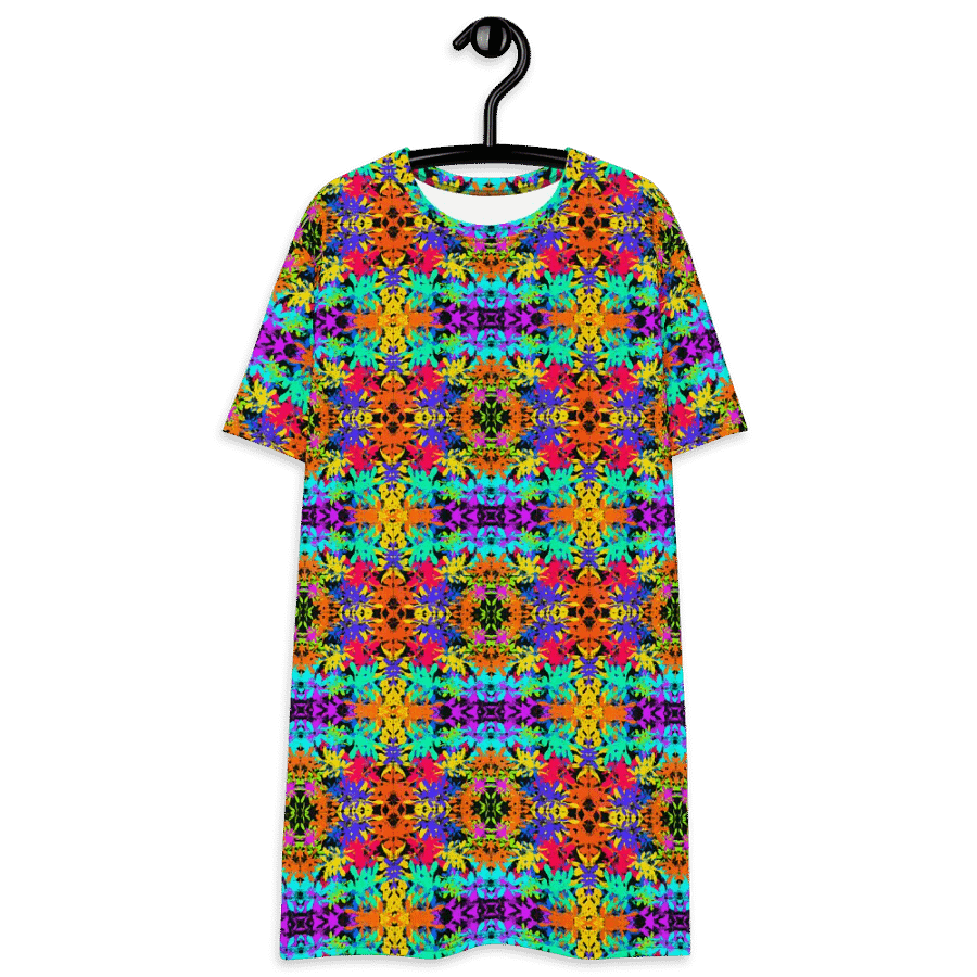 Bright Colourful Leaves Pattern Dress product image (2)