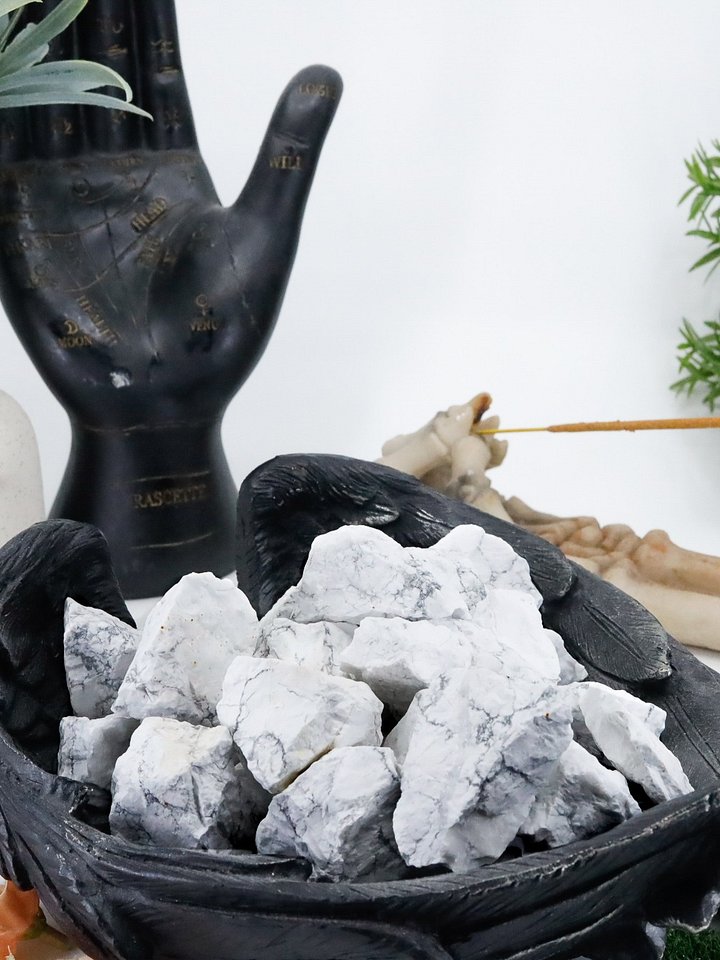 White Howlite Crystal Tumble Rough product image (1)