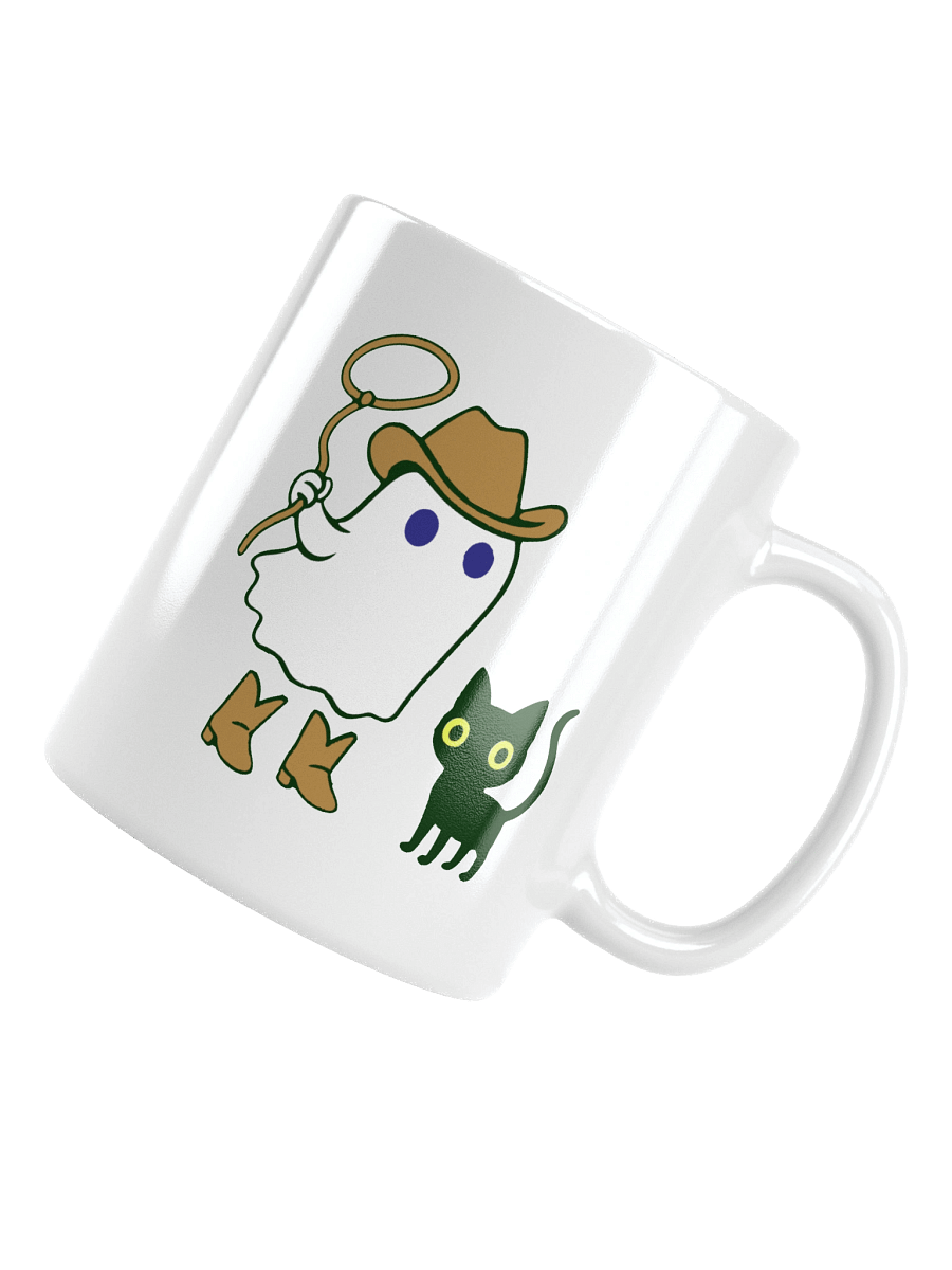 Ghostly Cowboy and Black Cat Mug product image (13)