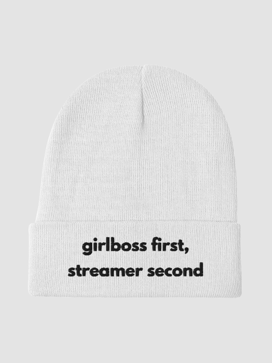 Girlboss First, Streamer Second Beanie Cap product image (3)