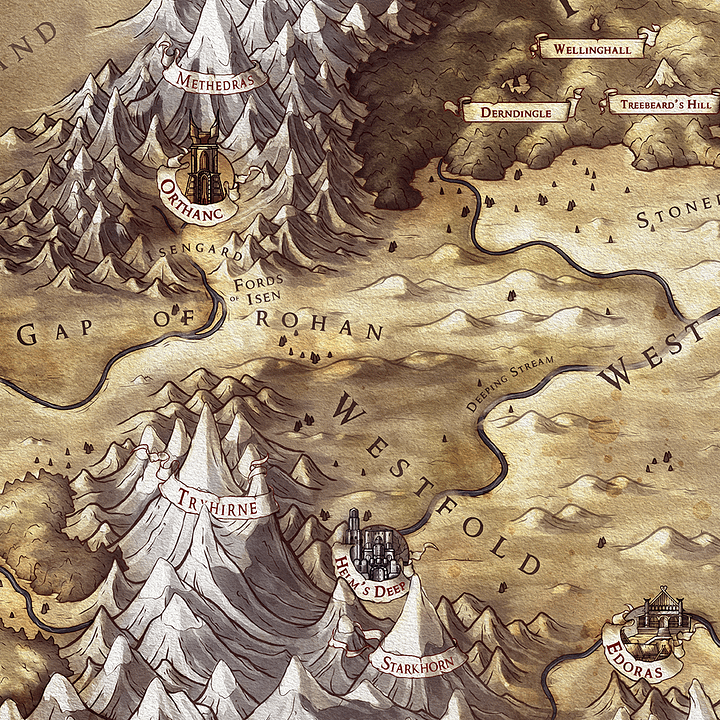 Map of Rohan (Framed) product image (2)