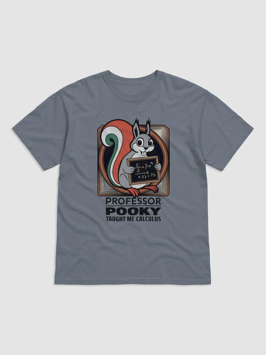 Super Soft and Comfy Traditional Tee: Professor Pooky Taught Me Calculus, Green White and Red Taill Holding Chalk Board product image (1)