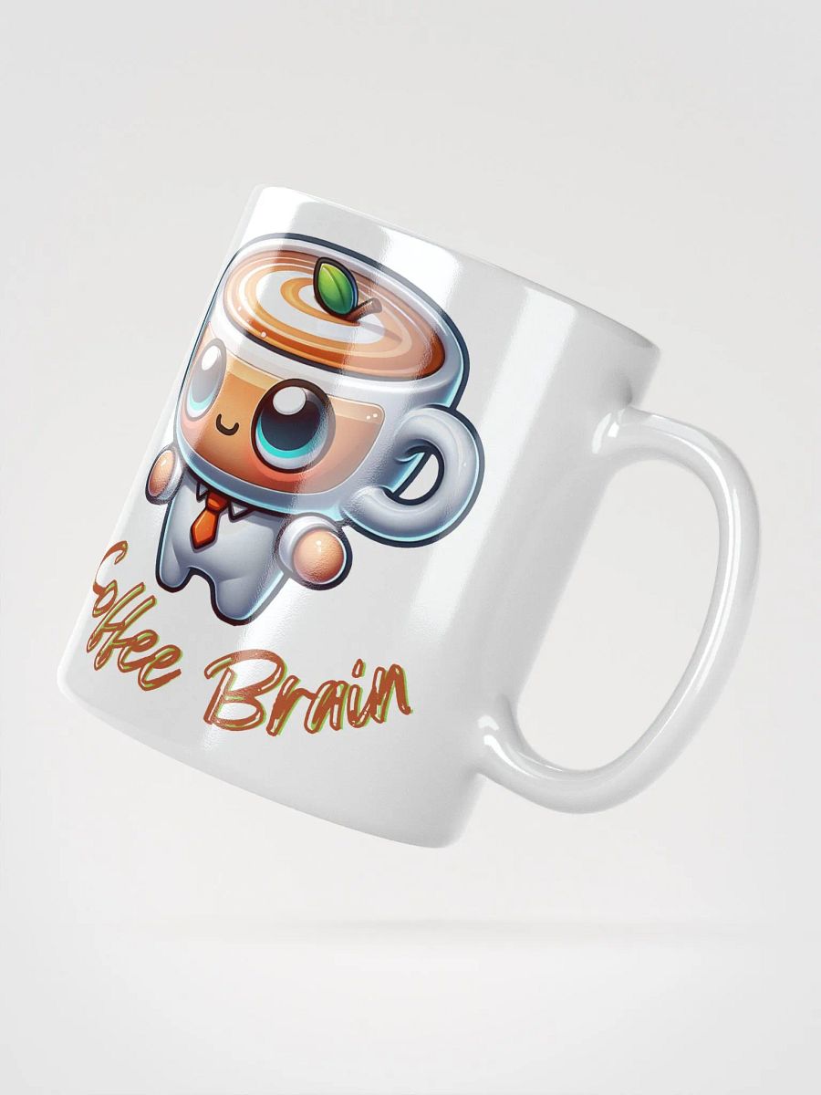 Cute Coffee Brain Cartoon Design Ceramic Mug - Adorable Coffee Lover's Art product image (6)
