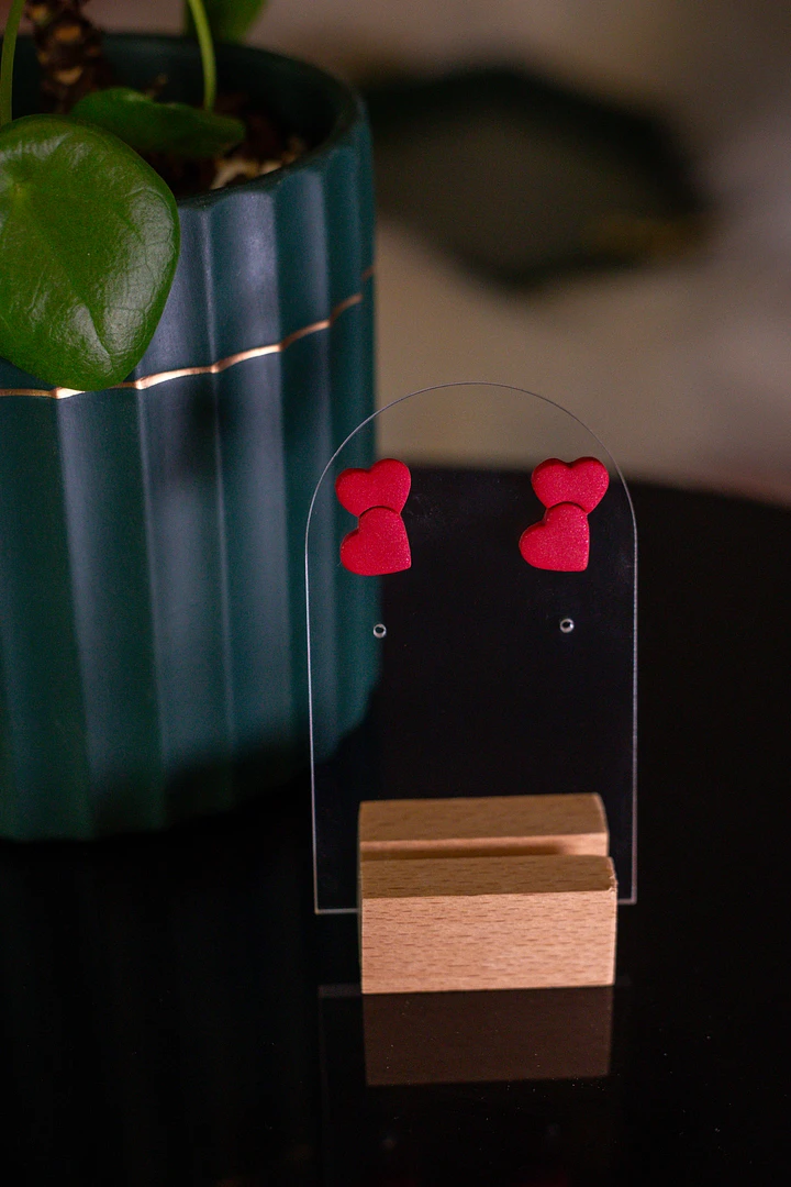 Double Heart Studs product image (1)