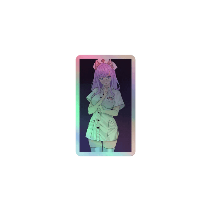 Nurse Peach Holosticker product image (1)