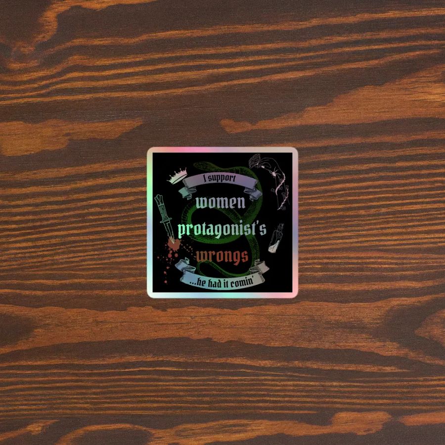 Supporting Women Protagonist's Wrongs Holographic Sticker product image (5)