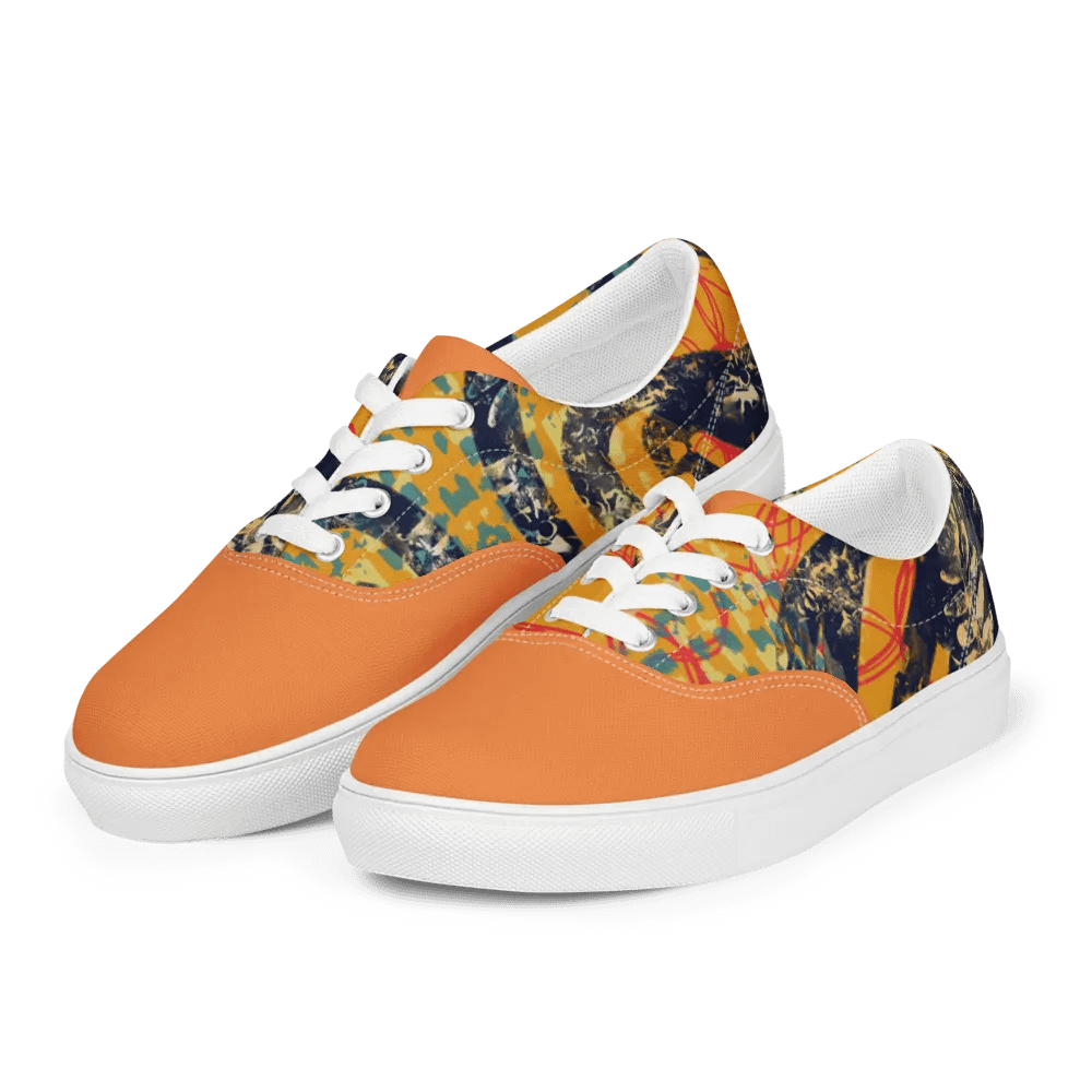 funky orange canvas shoes product image (3)