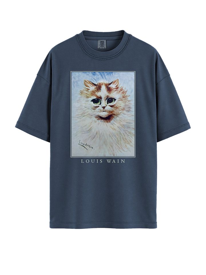 Louis Wain Fluffy Cat T-Shirt – Vintage Art Tee for Cat Lovers product image (1)