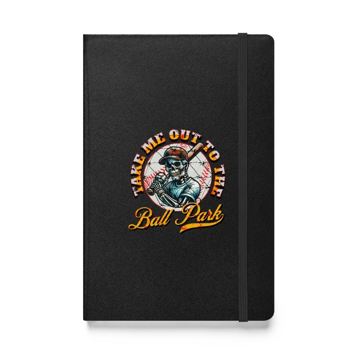 Take Me Out To The Ball Park Baseball Skeleton Slugger Hardcover Journal product image (1)