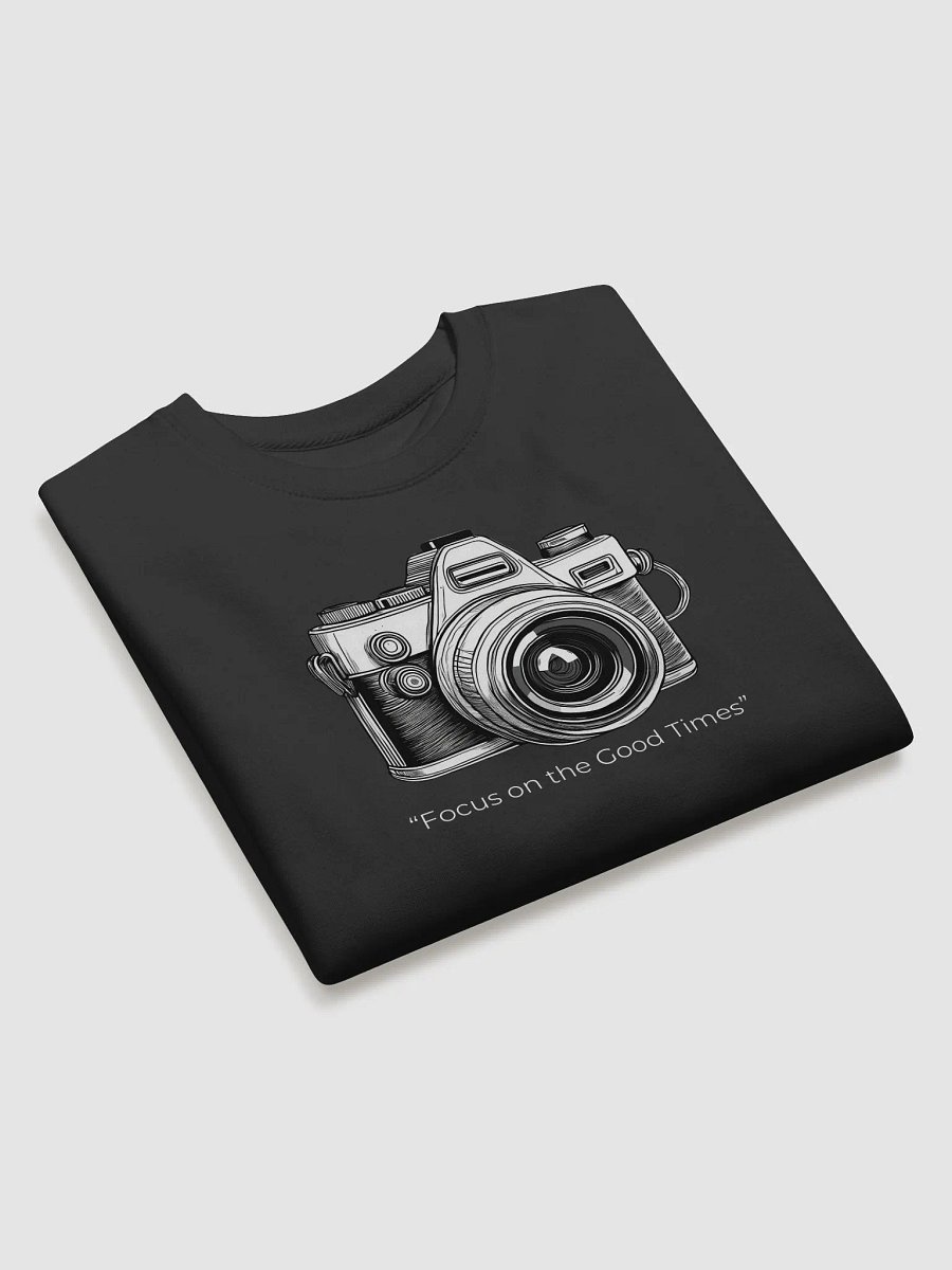 “Focus on the Good Times” Vintage Camera Sketch Premium Unisex Sweatshirt product image (3)