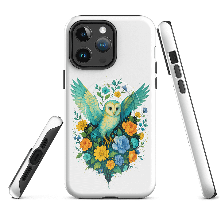 Cottagecore Owl MagSafe® iPhone Case With Wildflowers In Flight product image (4)