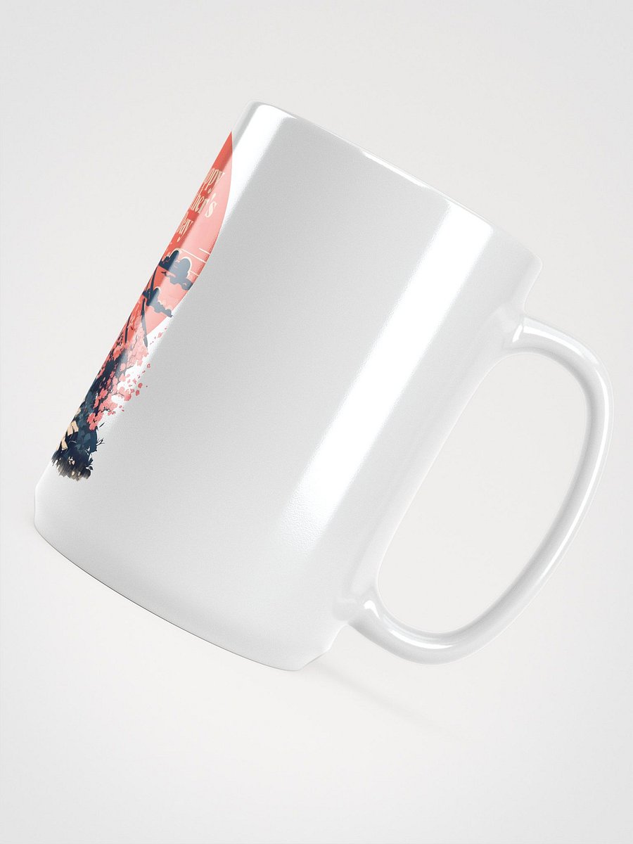 Happy Father’s Day Illustration | Vibrant Sunset & Blossoms Print Mug product image (4)
