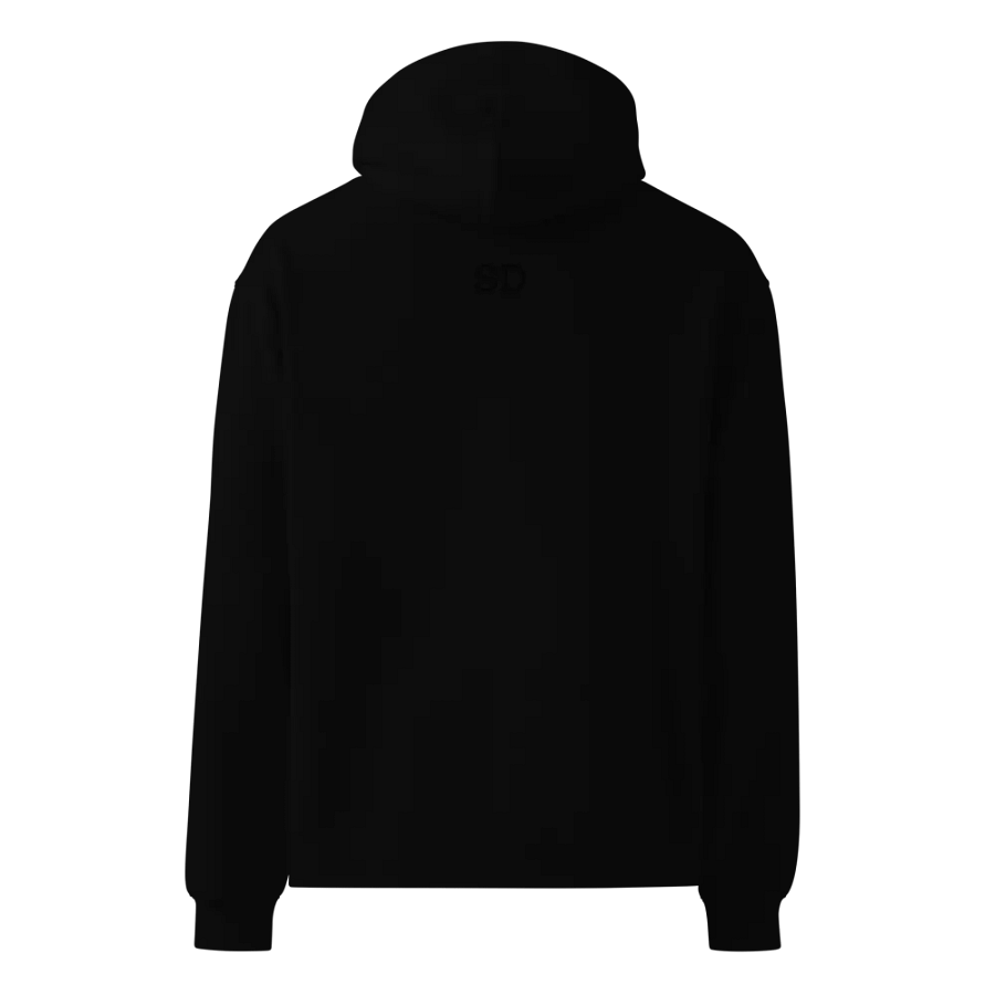 Classic Black Unisex Oversized Hoodie - 80% Cotton product image (4)
