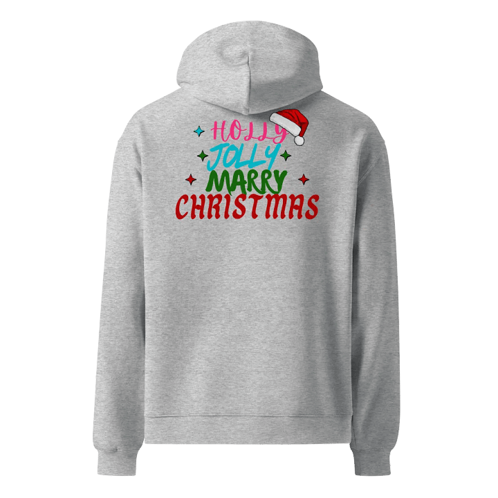 Embroidered and Printed "Holly Jolly Merry Christmas" Unisex Hoodie product image (7)