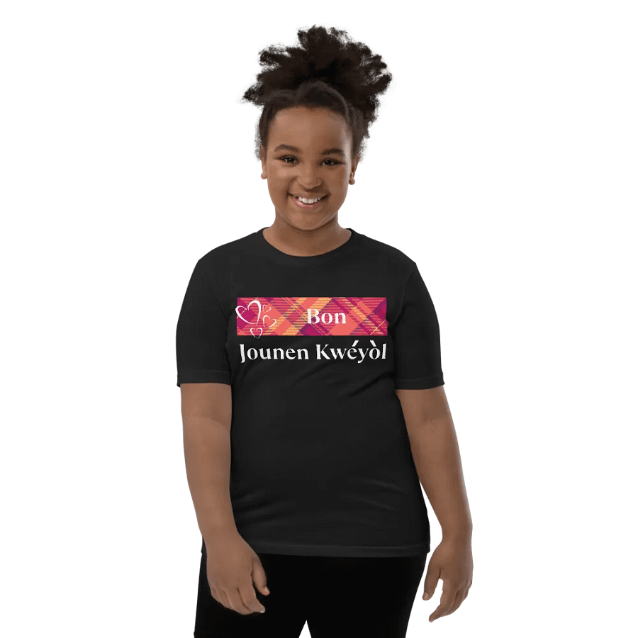 Bon Jounen Kwéyòl Madras Youth T-Shirt product image (4)