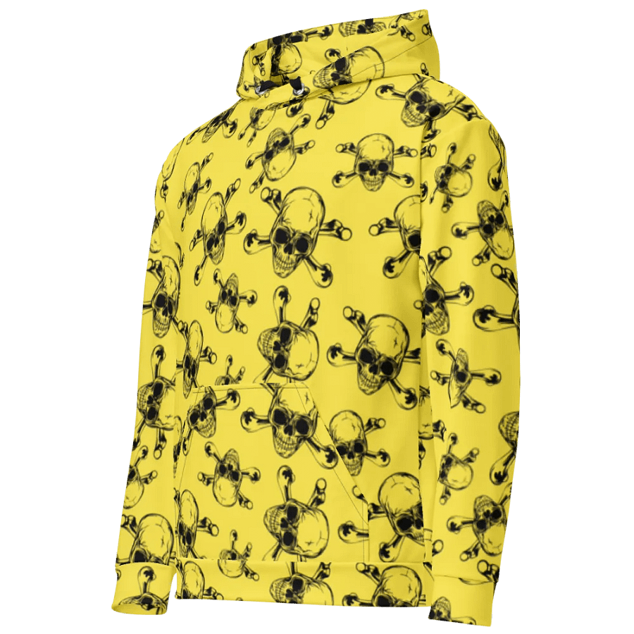 Skull & Bones - Yellow - All-Over Print Recycled Unisex Hoodie product image (1)