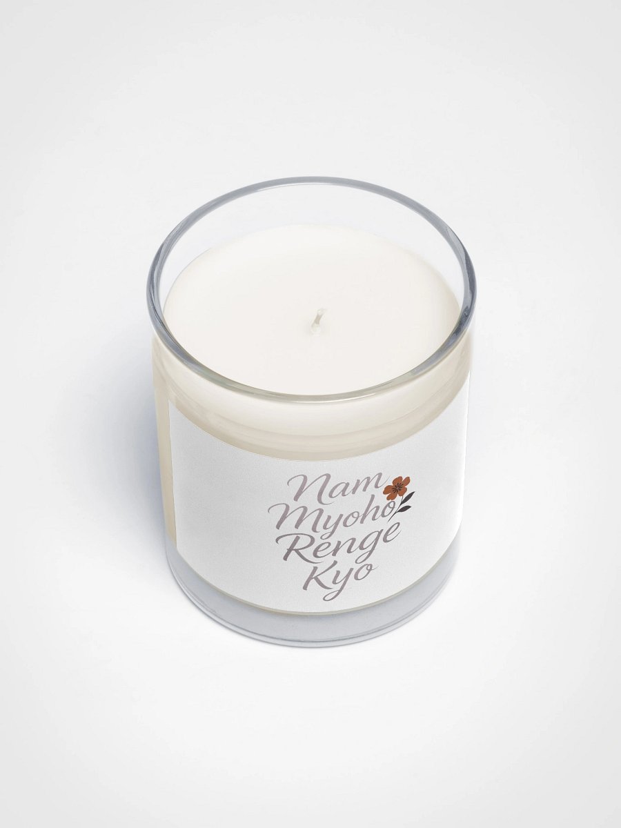 Nam Myoho Renge Kyo Soy Candle – Peaceful Glass Jar for Daily Chanting & Meditation product image (3)
