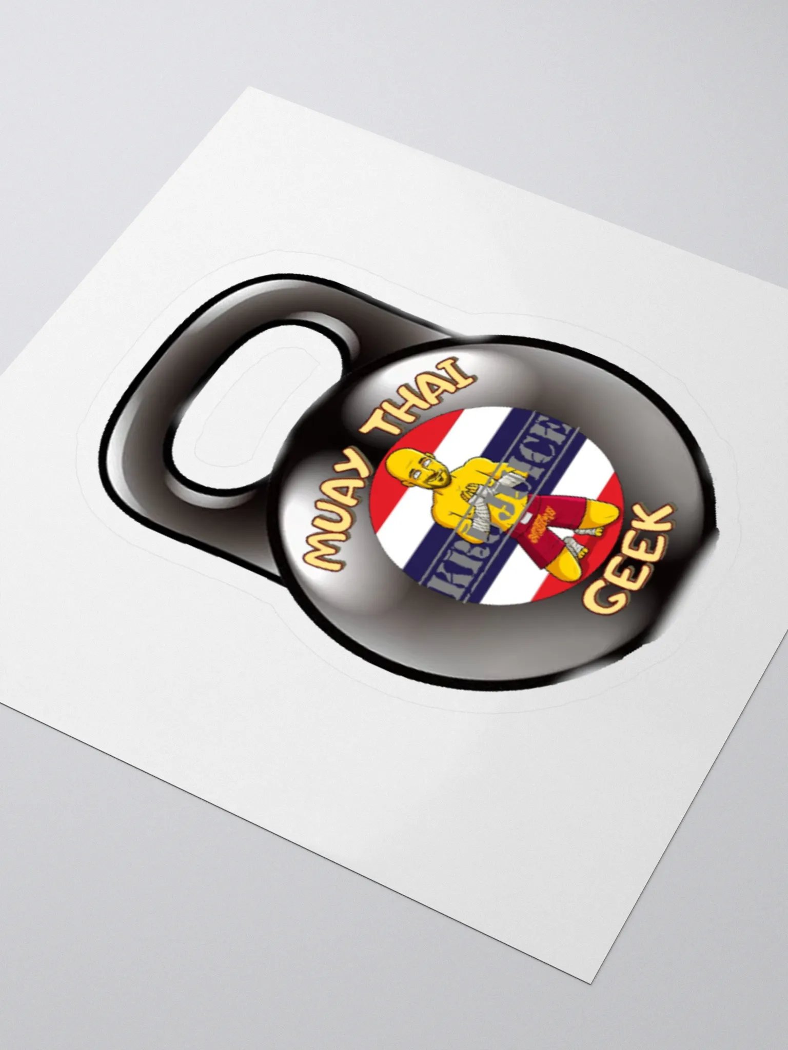 Muay Thai Geek Kettlebell stickers product image (3)