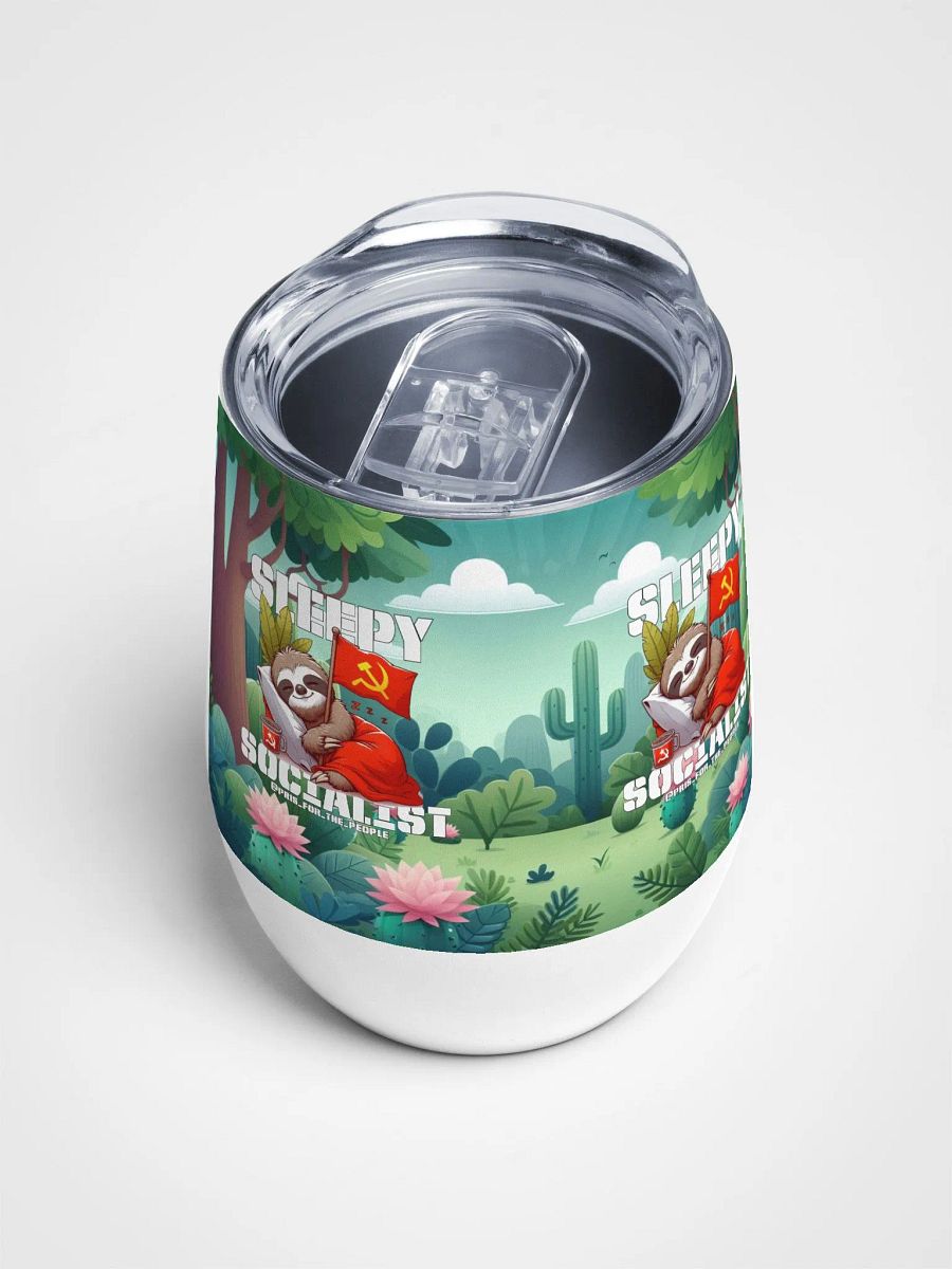 Sleepy Socialist Wine Tumbler product image (4)
