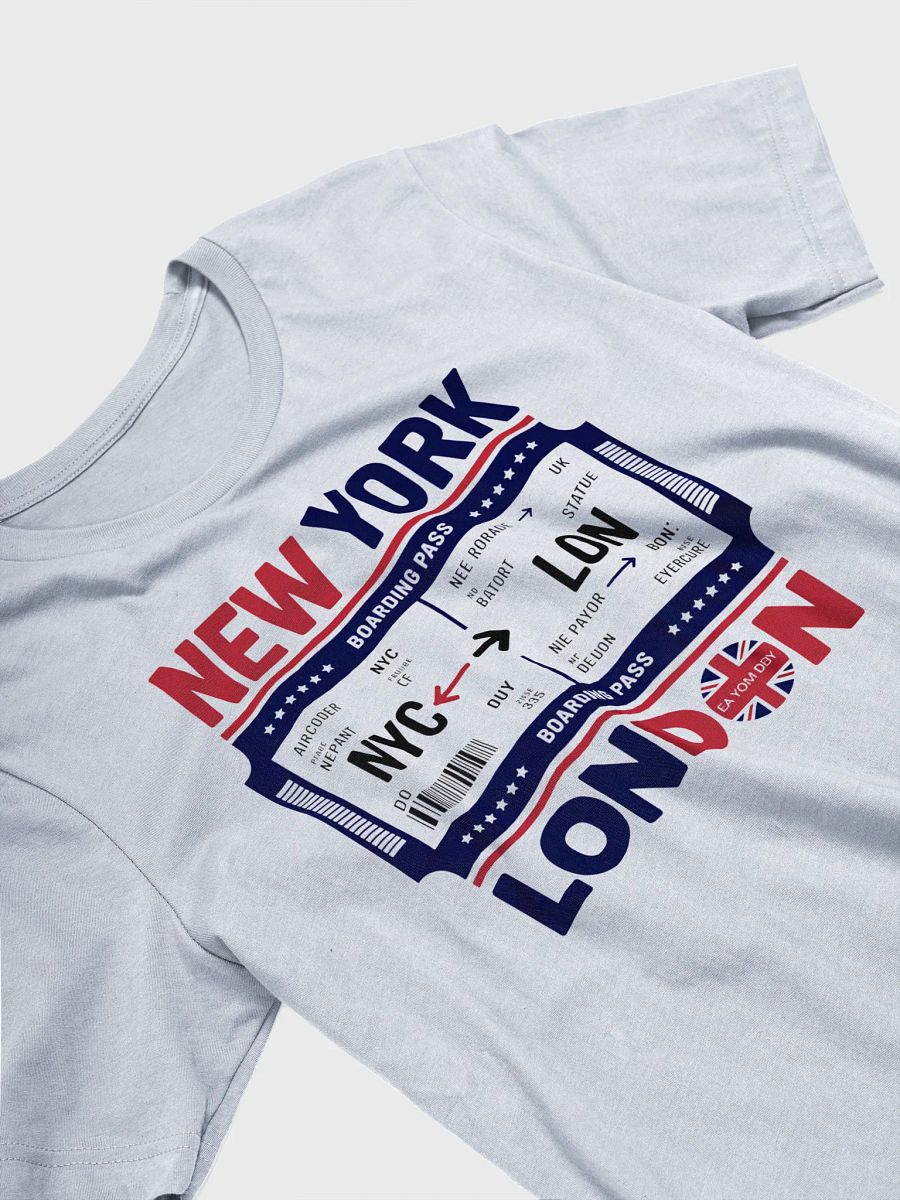 New York to London Adventure Boarding Pass T-Shirt product image (3)