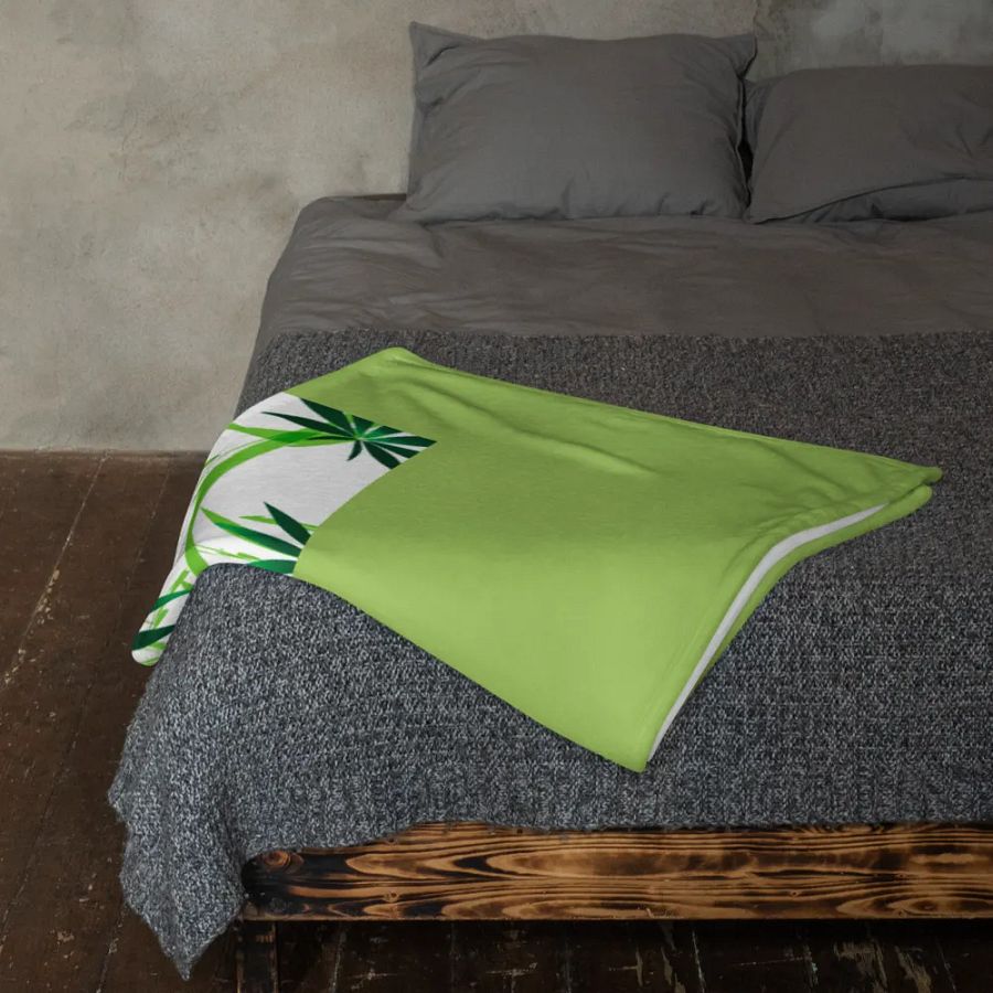 High. Cannabis Leaves Throw Blanket product image (11)