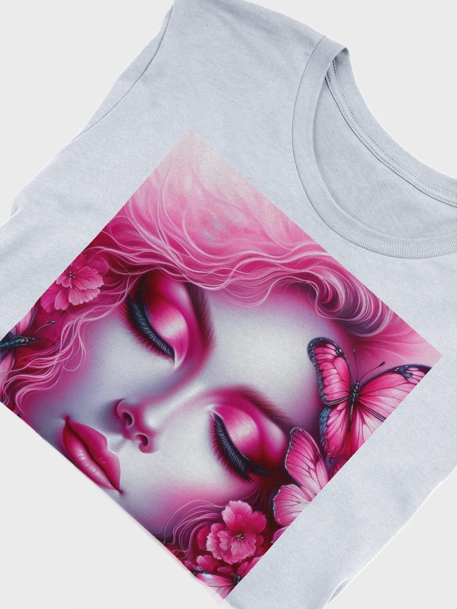 Pink Woman and Butterflies T-shirt product image (5)