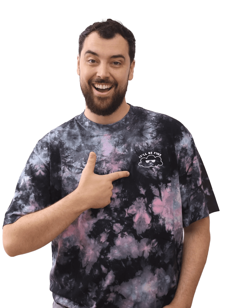 It'll Be Fine Tie Dye - dark (embroidered) product image (1)