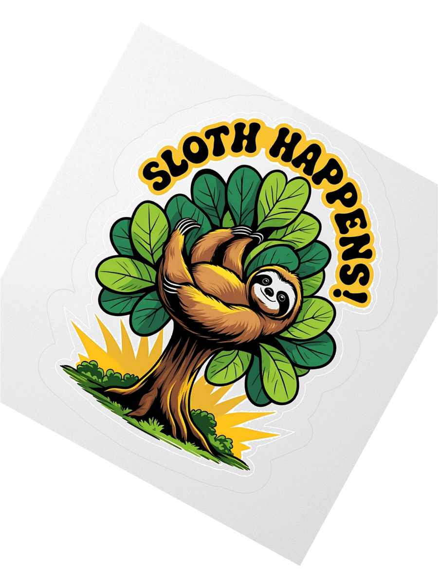 Sloth Happens! Kiss Cut Sticker product image (2)