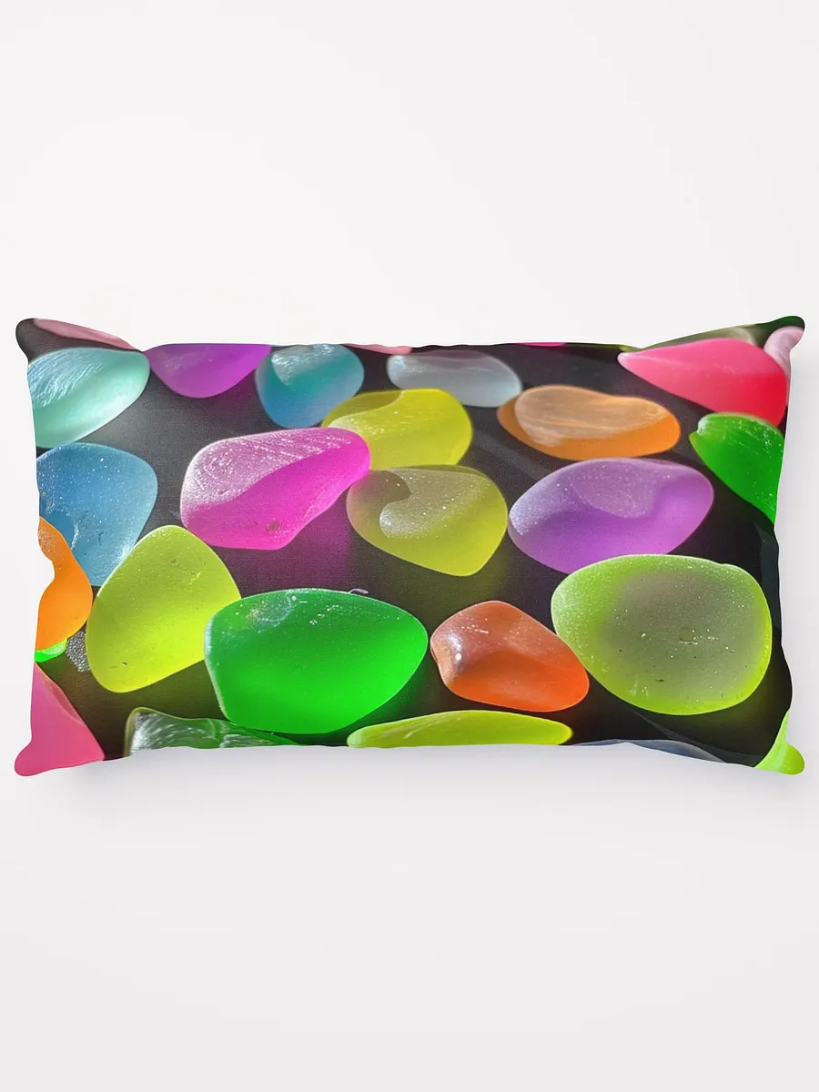 Neon Sea Glass Throw Pillow - Multiple Sizes Available, Easy Care, Fun product image (5)
