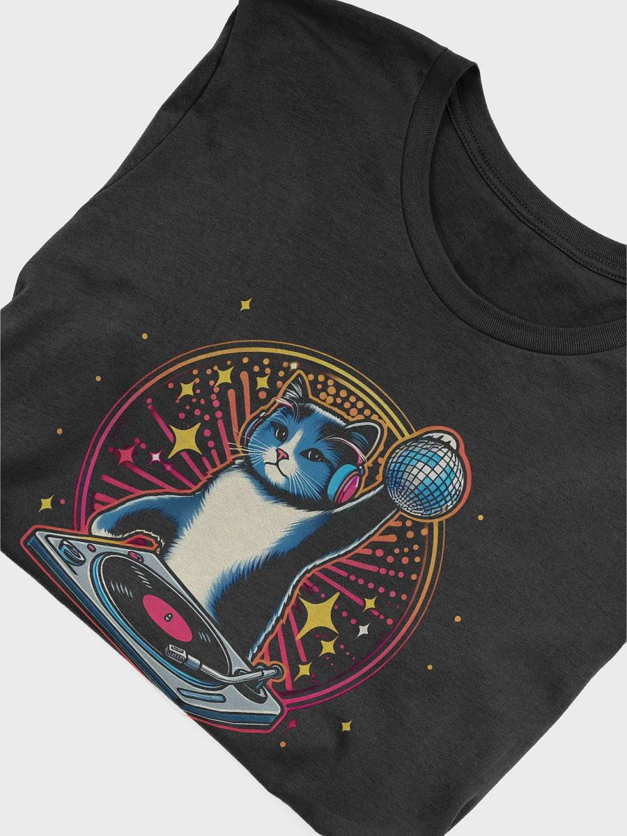 Disco Caturday DJ Tee - Dark Colors product image (9)