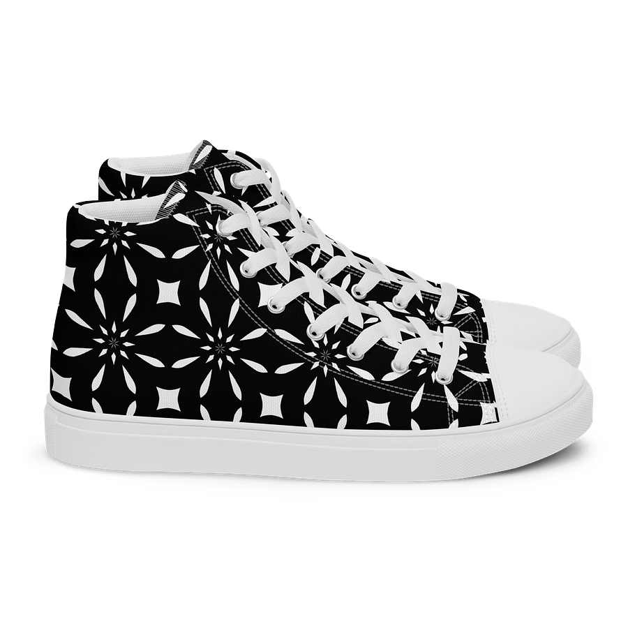 Black And White Symmetry Chic High Tops product image (4)