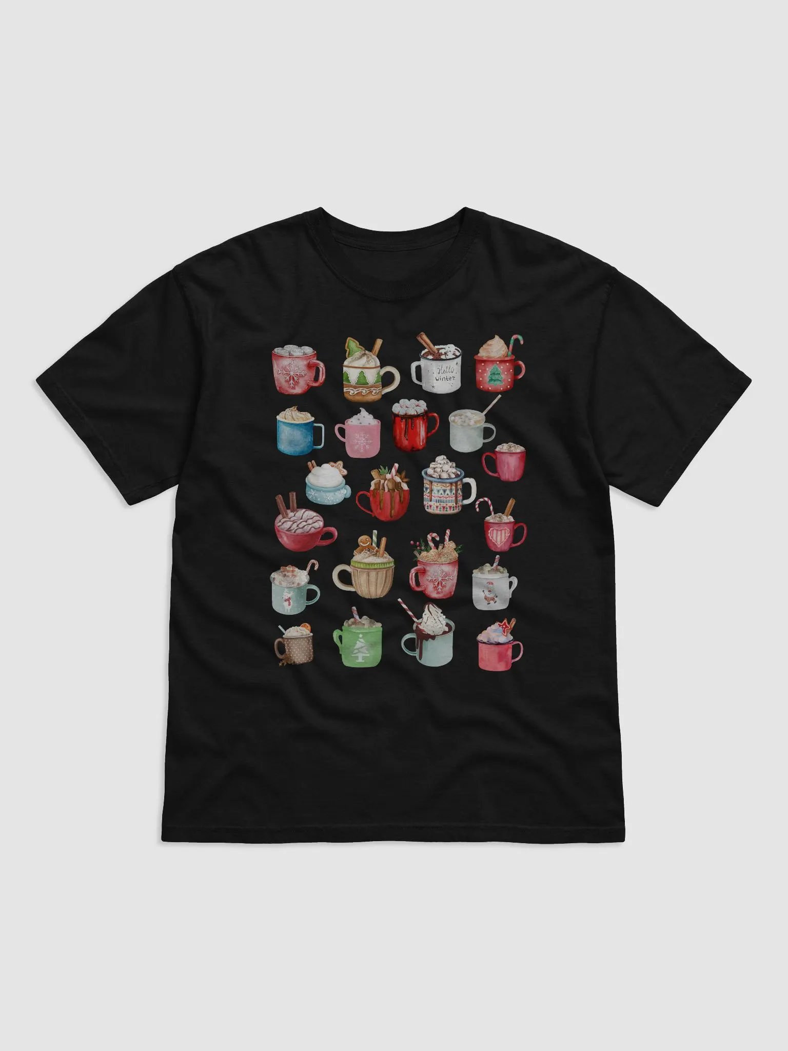 Hot Cocoa Winter Collage Adult T-Shirt product image (1)