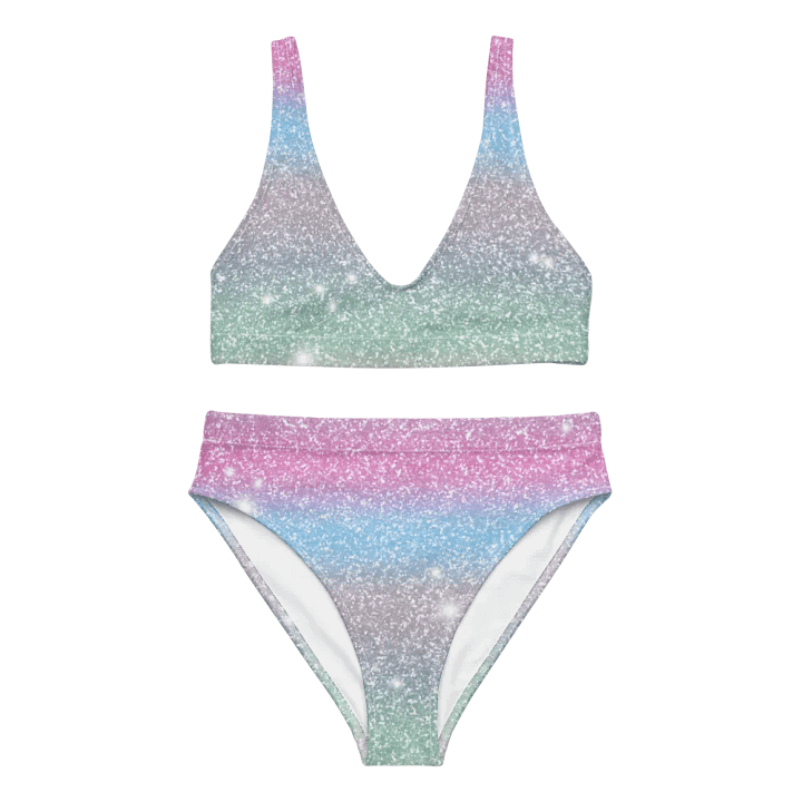 Glitter Unicorn Texture Design High Waisted Bikini (6) product image (1)