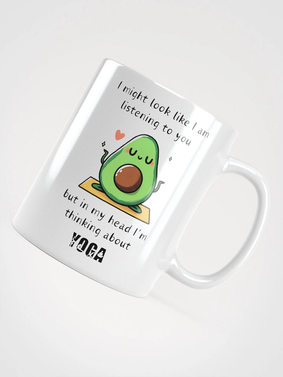 "Namaste Avocado" White Coffee Mug - Available in 11oz, 15oz, and 20 oz product image (4)