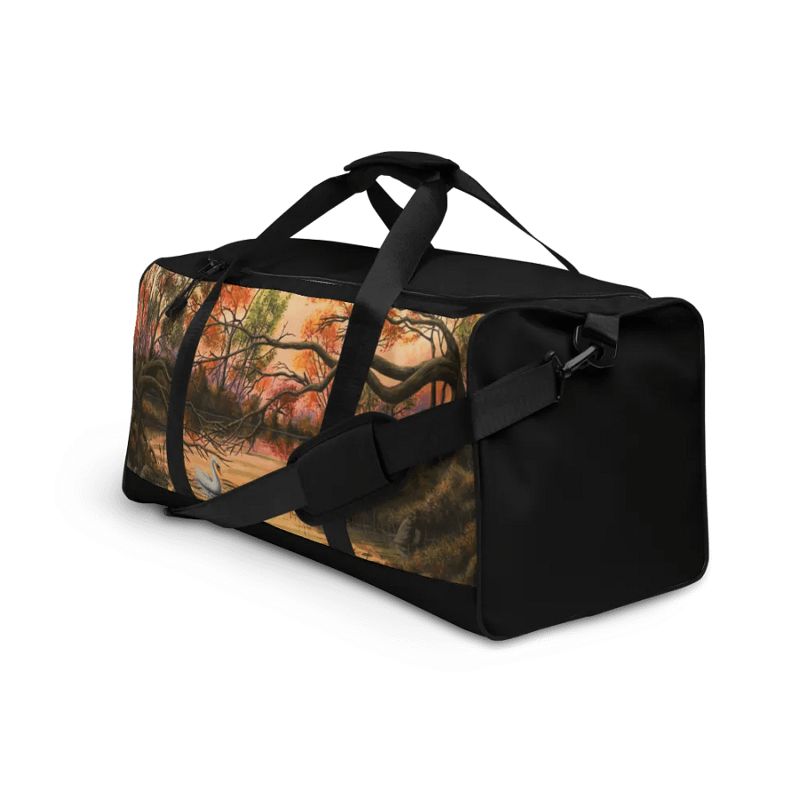 Swan in Autumn Print Duffle Bag product image (3)