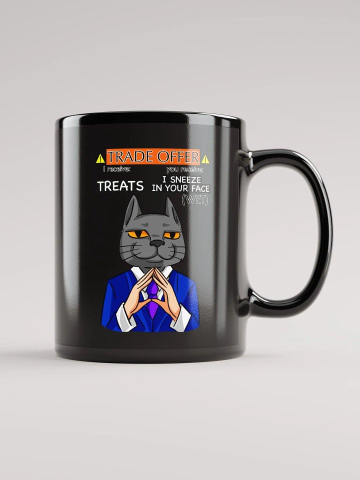 Trade Offer Human-Cat Meme Mug Black product image (1)
