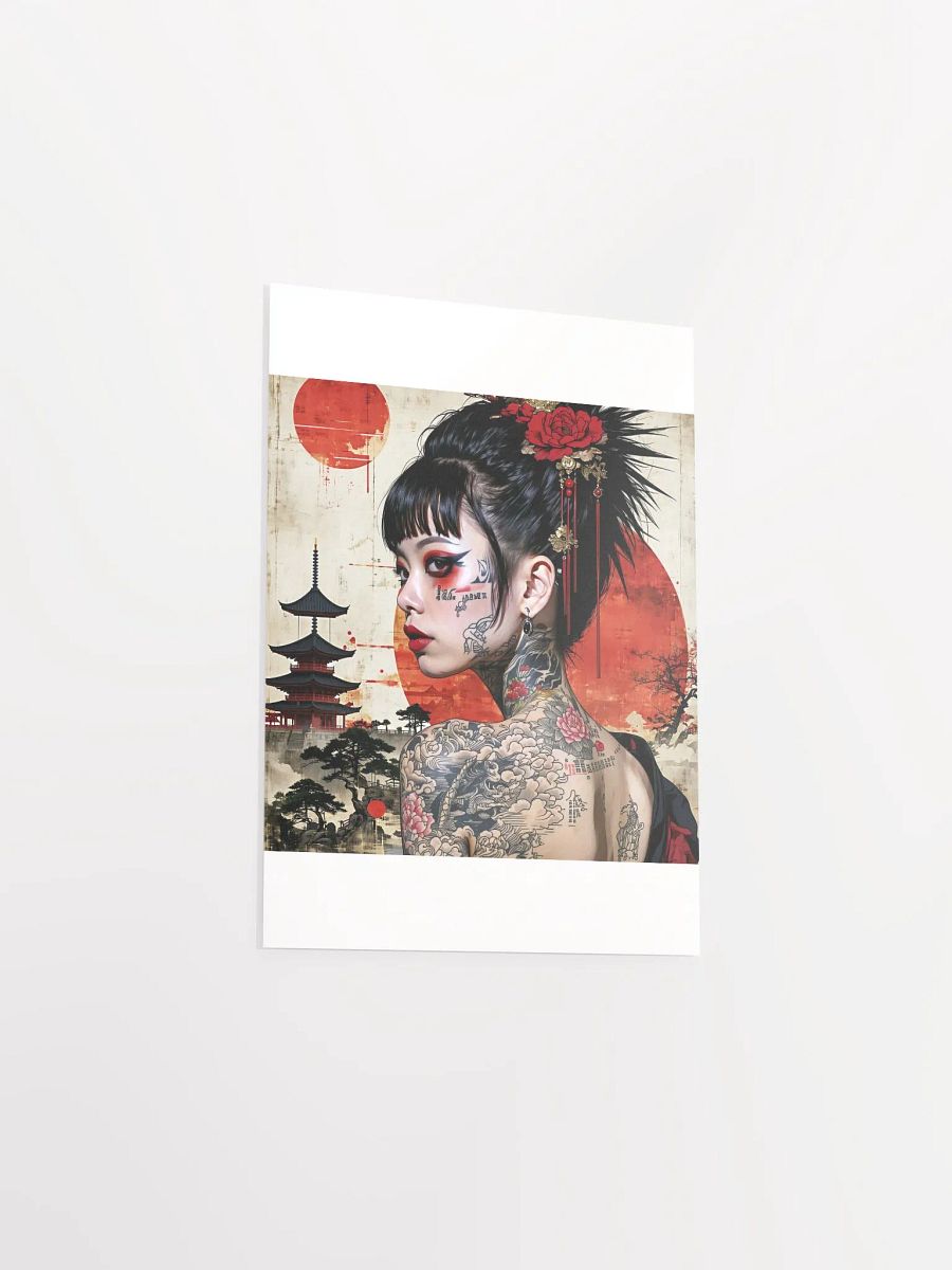 Crimson Blossom: Japanese Tattoo Art Poster product image (39)