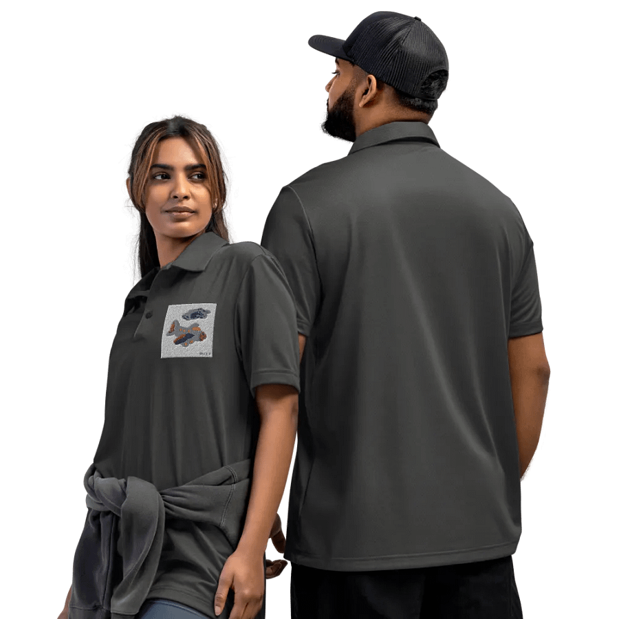 Kid Airplane (Adidas Space-Dyed Polo Shirt) product image (9)