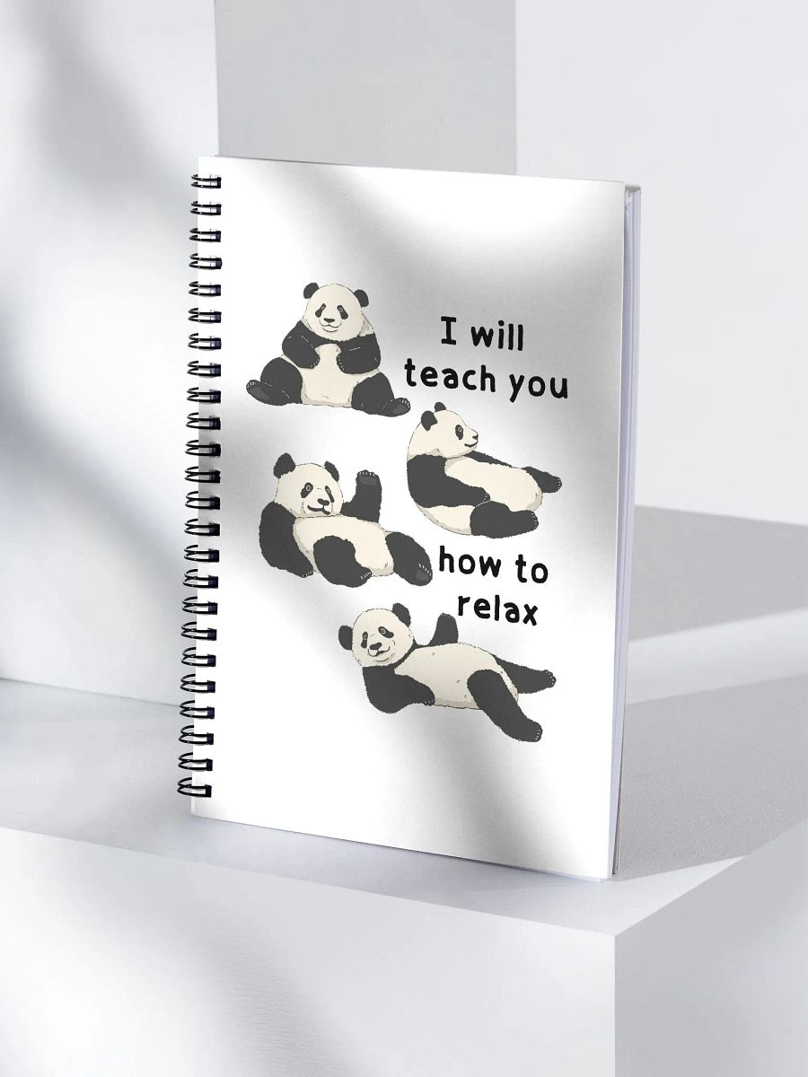 Lazy Panda Vibes Spiral Notebook product image (1)