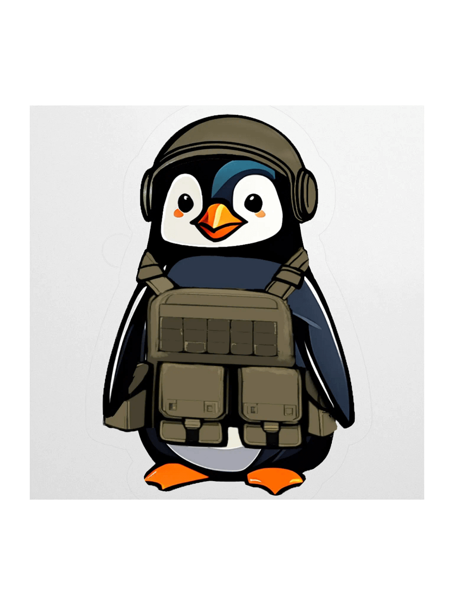 Tactical Penguin Kiss Cut Stickers product image (1)