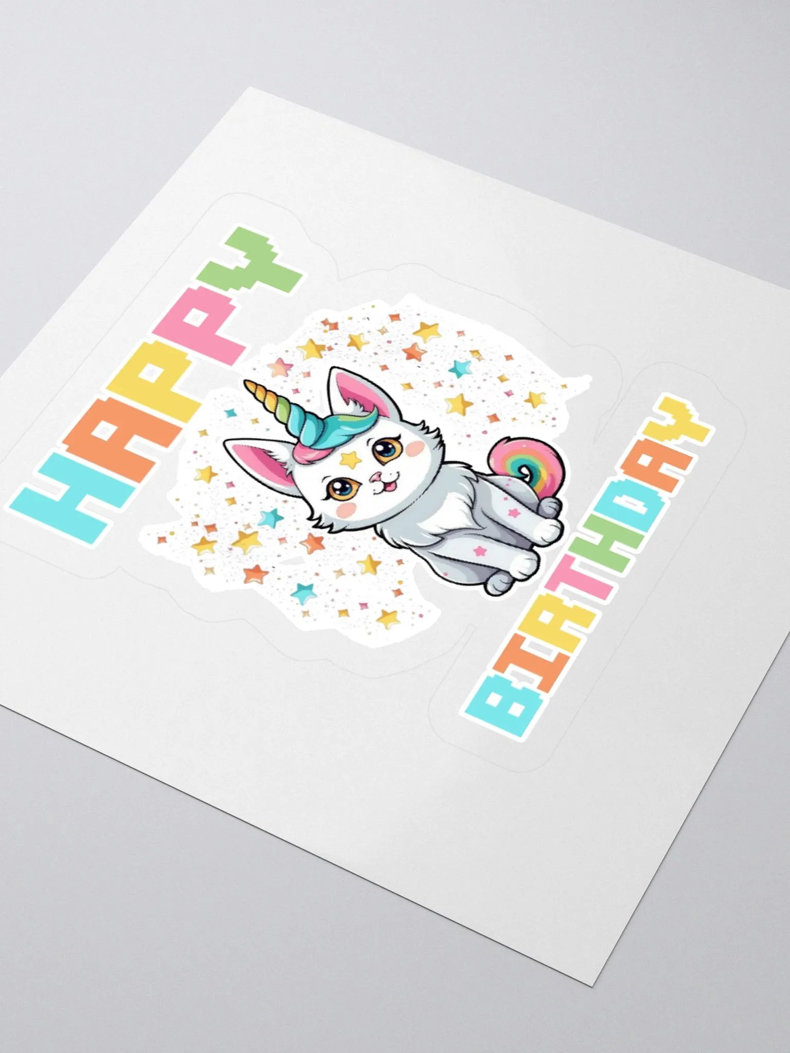 Happy Birthday (Cat Unicorn) Sticker product image (3)