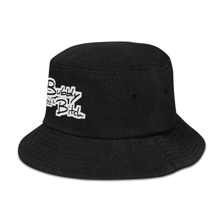 Bubbly and a B*tch (bubble design) denim bucket hat product image (4)