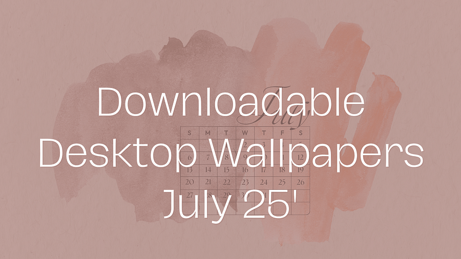 July Calendar Desktop Wallpaper Set product image (1)