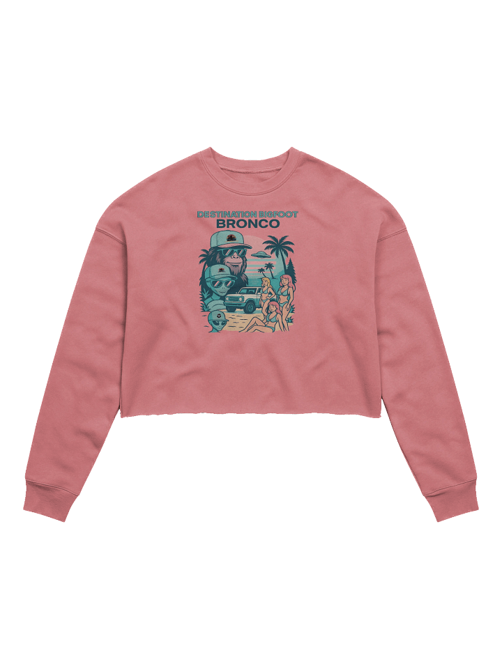Destination Bigfoot Bronco Best Friend's Bella+Canvas Women's Fleece Crop Sweatshirt (Multiple Colors Available) product image (1)